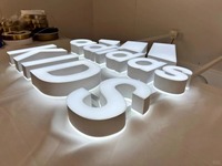 Panneau d'affichage LED acrylique étanche pour bâtiment, lettres en relief lumineuses, lettres 3D imprimées, lettres frontales en métal inoxydable