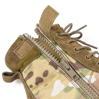 Bottes tactiques US Camouflage Leather Green Combat Bottes de randonnée tactiques légères avec fermeture éclair