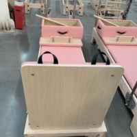 Cama de Pilates Reformer con Núcleo de Madera, Ajustable, Portátil, Multifuncional, Equipo de Fitness Duradero