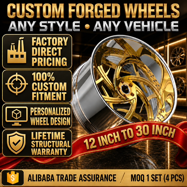 Mforged 2/3 Piece Rucci Forgto Forged Wheels Deep Dish Chrome Gold Spinner Rims 24 26 28 30 Inch 5x114.3 5x127 6x139.7 Truck SUV