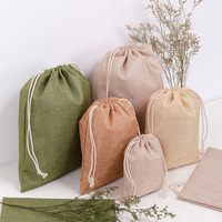 Sac à Cordon Personnalisé Écologique en Jute avec Ficelle en Lin, Sacs Anti-Poussière Petits et Haut de Gamme pour Fête, Bonbons et Emballage Cadeau