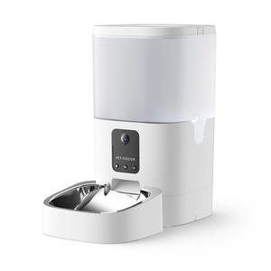 Comedero Inteligente para Mascotas Dudupet de 6L, Dispensador Automático de Comida para Perros y Gatos con Cámara, Control por Aplicación, Diseño Redondeado Blanco, Tazón Desmontable - Product Image 1