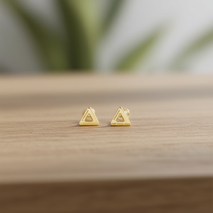 ต่างหูทรงเรขาคณิตสีทองคำขาว E2297 เครื่องประดับแฟชั่นคลาสสิกสำหรับทุกเพศ - Product Image 2