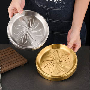 2024 nouveau plat plat en acier inoxydable isolé épais buffet plateau pour barbecue assiettes accessoires de cuisine <span class=keywords><strong>assiette</strong></span> à pâtes - Product Image 6