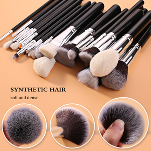 Beaili — ensemble de pinceaux de maquillage, en poil de chèvre/poney, noir, sans LOGO, personnalisé, 25 pièces, livraison gratuite - Product Image 6