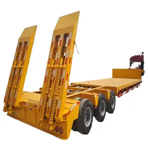 جودة عالية استخدام الشاحنات متعددة 60-100 طن lowbed lowboy شبه مقطورة من مصنع الصين