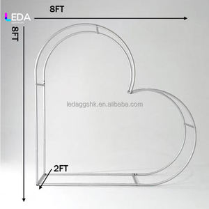 LEDA Nuevo Soporte de Fondo para Eventos, Bodas y Revistas con Forma de Corazón, Marco de Aleación de Aluminio y Cubierta de Tela - Product Image 2