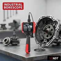 6mm 360 °   Boroscope industriel articulé, écran 5 pouces, étanche IP67, endoscope portable pour l'inspection industrielle générale NDT