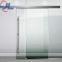 Porte en verre à double vitrage avec cadre en aluminium isolé thermiquement pour usage commercial