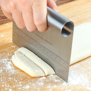 Ustensiles de cuisine commerciaux en acier inoxydable lave-vaisselle pâtisserie grattoir banc grattoir manuel <span class=keywords><strong>pain</strong></span> coupe-pâte diviseur pour cuisine - Product Image 4
