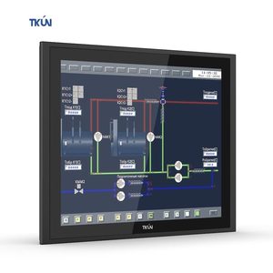 Panneau tactile capacitif industriel de 19 pouces <span class=keywords><strong>PC</strong></span> étanche en alliage d'aluminium LAN/USB/SIM/RS232-Source utilisé en usine SSD dur - Product Image 2