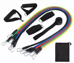 11 attrezzature da palestra in lattice pz/set allenamento con corda in lattice per allenamento a casa fasce di terapia fisica elastiche fasce di resistenza al Fitness - Product Image 4