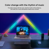 Lampes murales LED avec télécommande, synchronisation musicale RGB, alimentation USB, décoration intérieure DIY pour ordinateur, jeux, chambre à coucher