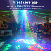 80W LED RGBW LED 4 en 1 efecto estroboscópico Luz de escenario cielo estrellado noches luz con control remoto verde rojo luces láser