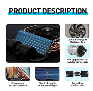 Nouveau système de climatisation DC 12V 24V climatiseur pour camion remorque camping-car refroidisseur de stationnement système de climatisation sur le toit pour RV - Product Image 3