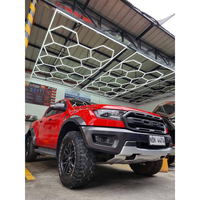 Hexagone de lavage de voiture direct d'usine lumière led grille hexagonale lumière led pour atelier de garage