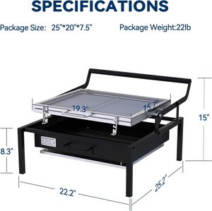 Parrilla Portátil de Carbón para Exteriores, Parrilla para Asar - Product Image 3