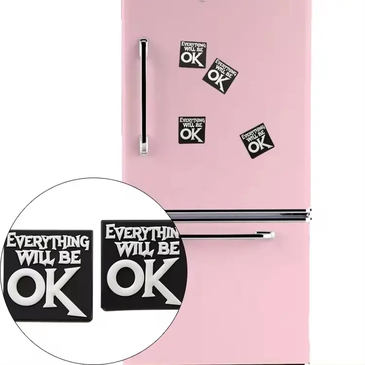 Kauçuk buzdolabı mıknatısı toptan hediyeler için özel 3D reçine marka Logo buzdolabı mıknatısı