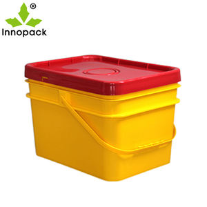 Seau de stockage rectangulaire multifonctionnel 20L prix de gros PP de qualité alimentaire Support impression seau en plastique de 20kg avec couvercle - Product Image 2