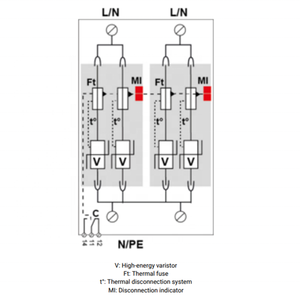 DS72RS-48DC DC Power Din Rail Surge Protector 24Vdc pour radio sans fil - Product Image 3
