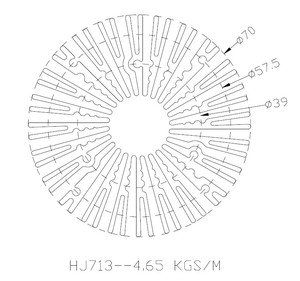 Đen Anodized Vòng tản nhiệt 70*40 mét tùy chỉnh ép đùn nhôm <span class=keywords><strong>LED</strong></span> ánh sáng tản nhiệt hồ sơ - Product Image 6