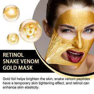 2025 Gold Retinol Snake Venom Hidratante Antienvejecimiento Peel off Gold Beauty Mascarilla facial Cuidado DE LA PIEL Mascarilla facial - Product Image 3