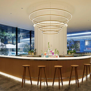 Meubles de bar de luxe personnalisés Comptoir de bar lounge d'hôtel 5 étoiles Table de comptoir de bar ronde et élégante - Product Image 6