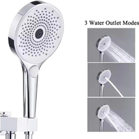Ensemble de douche de luxe 2 fonctions chaud/froid en laiton, avec pommeau de douche apparent, mitigeur monocommande, design moderne, finition acier inoxydable brossé, effet pluie