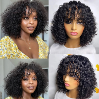 Vente d'usine 360 dentelle perruques cheveux humains pré plumer Machine faisant frontale Bob perruque 180% densité court Pixie pré plumé dentelle perruque