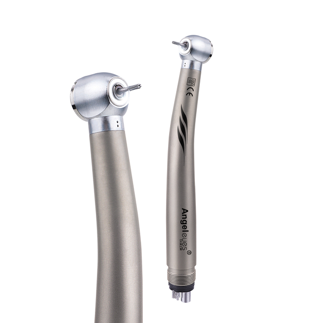 Dental Air Turbine 5 LED Lights Shadowless Handle Stainless Steel Dental Turbina Supply Handpiece High Speed Dentist Equipment