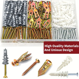 Baiguluo Expansion Screw Assortment Kit 148pcs Metric Carbon Steel Zinc Plated For Drywall And Wall Anchoring - Product Image 3