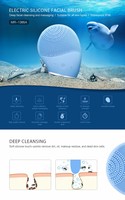 Nettoyeur facial portable à vibrations soniques en silicone, étanche, compatible avec les prises universelles UK, US, EU, ZA pour les voyages et les soins à domicile