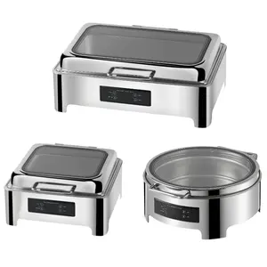 Wholesales Hydraulic Electric Food Warmer Set Food Warmer Table Electric Chafing Dish Buffet Set