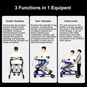 GT03, appareil d'entraînement à la marche robuste et facilement réglable pour les adultes victimes d'AVC, hémiplégiques, paraplégiques, atteints de paralysie cérébrale, exercice et réadaptation - Product Image 3