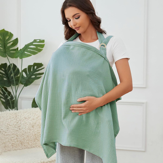 Premium 100% Cotton Nursing Cover Breastfeeding Apron Soft Breathable Privacy Protection for Public Breastfeeding and Travel
