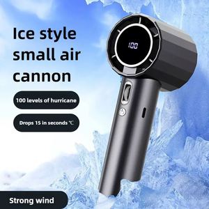 Ventilador de Bolsillo Portátil de Alta Velocidad con Motor de Dron, 100 Niveles de Viento Fuerte, con Pantalla LED para Viajes y Actividades al Aire Libre - Product Image 2