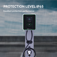 Nouveau chargeur EV domestique et public Tpson à double prise contrôlé par application, monophasé, 7kW/11kW/22kW 32A, mural, prise Type 2/GBT, IP65