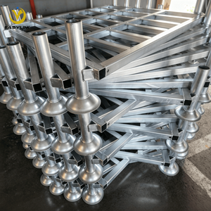 Yilian Sıcak Daldırma Galvanizli İstiflenebilir Çelik Boru Rafı Ağır Hizmet Tipi İç İçe Geçen Depolama Rafı Depo Lojistiği Atölyesi için Gümüş Renk - Product Image 3