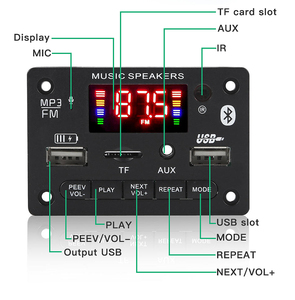 2x40W amplificador 5,0 REPRODUCTOR DE MP3 placa decodificadora con 12V Módulo de altavoz FM para coche soporte de formato de Audio de plástico que incluye FLAC - Product Image 3