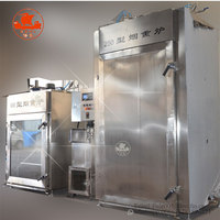 Four électrique automatique très vendu à vapeur pour saucisses et viandes fumées chambre thermique four à fumer poisson poulet bacon prix de l'équipement