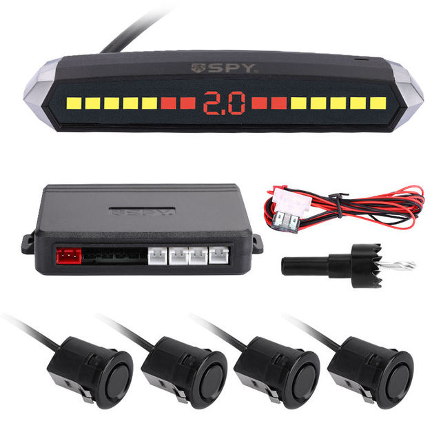 SPY Universal High Quality Car LED Reverse Sensor Parking Sensor Kit System OEM Module Radar IP65 Waterproof Blind Spot DC12V