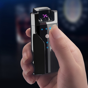 Bon marché, allume-cigare électrique, rechargeable par USB, à l'épreuve du vent, avec logo personnalisé, bougie d'allumage au plasma en métal à l'arc - Product Image 4