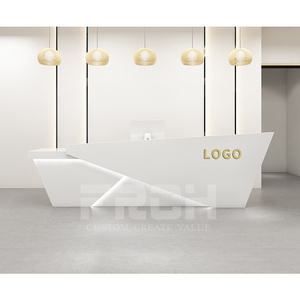 Boutique Haute Brillance Design <span class=keywords><strong>De</strong></span> Luxe Moderne En Bois Blanc <span class=keywords><strong>de</strong></span> Meubles <span class=keywords><strong>De</strong></span> Bureau <span class=keywords><strong>De</strong></span> Comptoir <span class=keywords><strong>de</strong></span> Salon <span class=keywords><strong>de</strong></span> Réception - Product Image 1
