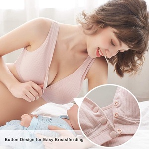 母乳育児ブラサマーコットン妊婦睡眠ブラマタニティ下着ワイヤレス看護ブラM TO <span class=keywords><strong>XXXL</strong></span> - Product Image 3