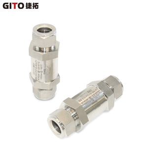 Válvula de Retención de Gas 3/4 con Doble Férula, Alta Presión, Manual y Neumática, Construcción de Acero Inoxidable para Medios Oleosos - Product Image 4