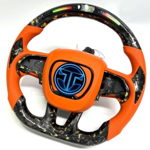 Volant en fibre de carbone forgée pour <span class=keywords><strong>Dodge</strong></span> Charger Challenger Hellcat Charger Durango SRT <span class=keywords><strong>RT</strong></span> GT, accessoires de voiture - Product Image 2