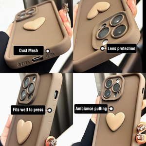 Funda de Silicona 3D con Diseño de Amor para <span class=keywords><strong>iPhone</strong></span> 16 15 14 13 12 11 <span class=keywords><strong>Pro</strong></span> Max Xs Xr, con Protección de Cámara Esmerilada y Cubierta Suave - Product Image 5