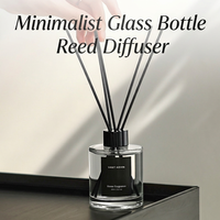 Diffuseur de parfum en verre transparent personnalisé avec étiquette privée, 150 ml, parfum longue durée, désodorisant pour la maison, l'hôtel, le bureau