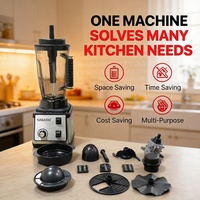 Elektrische zware blender met 8 functies, multifunctionele smoothie-, sapcentrifuge-, mixer-, grinder- en voedselverwerker voor huishoudelijk gebruik, 4L kan, 5+