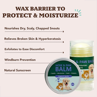 30g Baume pour le nez et les pattes avec vitamine E et beurre de karité-Hydratant, adoucissant pour la peau, soin protecteur pour chiens et chats